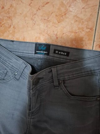 Pantalón vaquero gris Soft talla 38