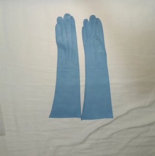 Guantes Vintage Dior Azul Claro
