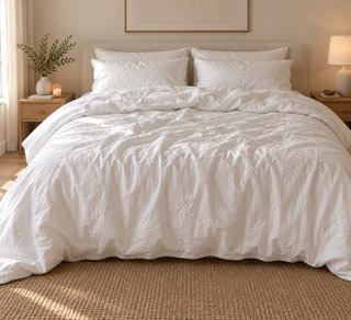 Funda Nórdica Percal Blanca Cama 180-200cm