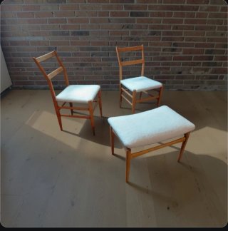 Set de 3 Sillas Nórdicas Vintage