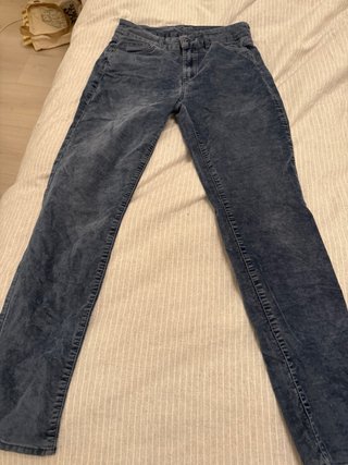 Pantalón de pana fina azul