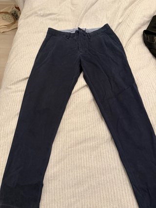 Pantalón chino de algodón azul