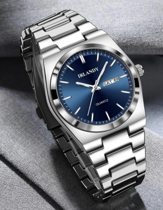 Reloj IRLANDY Plateado con Esfera Azul