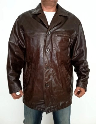 Chaquetón cuero búfalo talla XXL Medidas indicadas