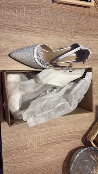 Zapatos de novia plateados
