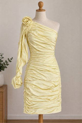 Vestido Corto Amarillo Pastel