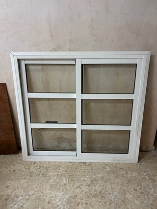 Ventana de Aluminio Blanca Corredera