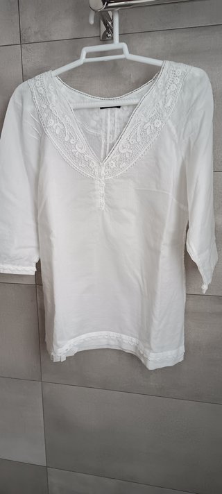 Blusa Blanca Massimo Dutti