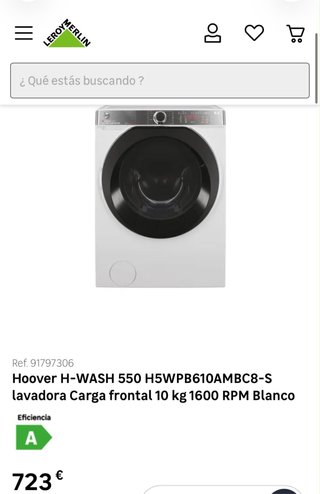 LAVADORA HOOVER NUEVA DE 10 KILOS  H-WASH 550