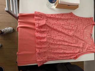 Vestido de Encaje coral Talla XL