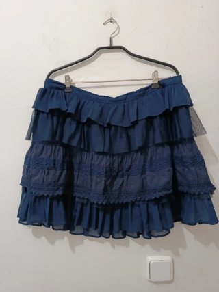 Minifalda con Volantes azul Estilo Y2K Coquette