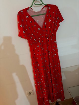 Vestido rojo estampado