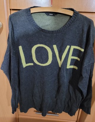 Jersey Only Gris y Verde Talla L