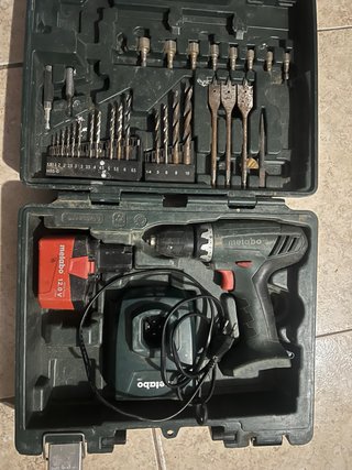 Taladro Atornillador Metabo 12V con Maletín
