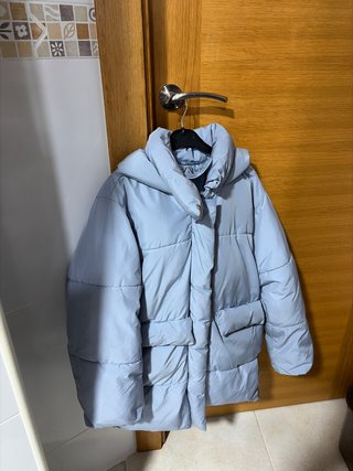 Plumífero largo azul Zara niña talla 9-10