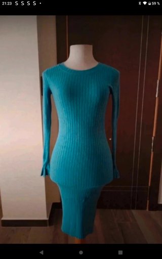 Vestido de punto canalé
