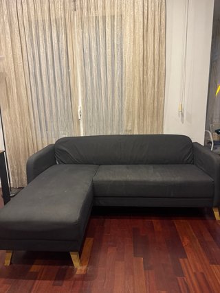 Divano Chaise Longue Ikea Nero