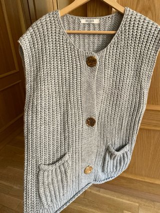 Chaleco Gris de Punto by Clara paris