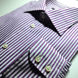 Camisa Zara Rayas Moradas Talla 44