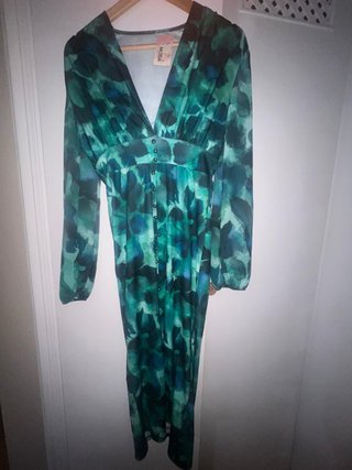 Vestido largo de fiesta estampado