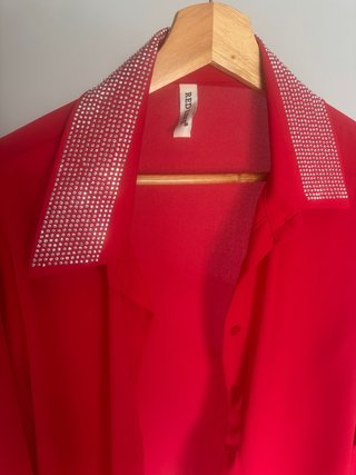 Camisa Roja Red Line con Pedrería