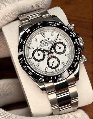 Seiko Mod Daytona Panda VK63 Cronógrafo Mecacuarzo