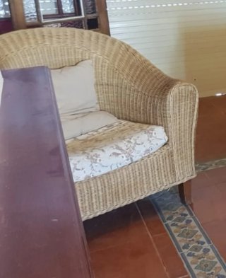 Sillón Vintage de Mimbre Robusto y Exclusivo