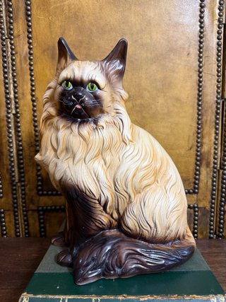 Figura de Gato de Cerámica Vintage