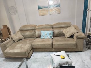 Sofá 3 plazas con chaiselongue