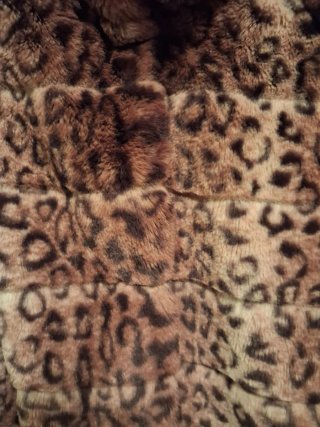 Abrigo reversible de pelo estampado leopardo Woman