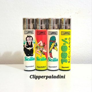 Set di 4 accendini Clipper Sicilia