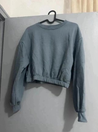 Sudadera corta azul