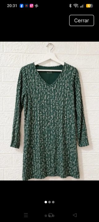 Vestido estampado verde