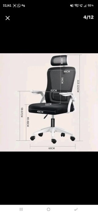 Silla de escritorio giratoria regulable en altura