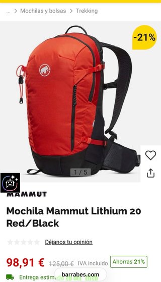 Mochila Mammut Lithium 20
