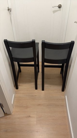 2 Sillas Altas Negras Ikea