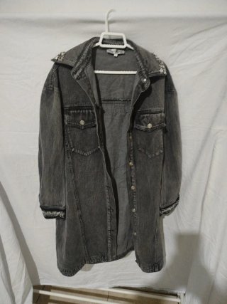 Chaqueta Vaquera Tres Cuartas Gris