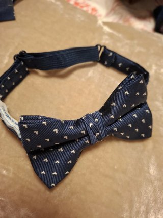 Pajarita Infantil Azul con Estampado