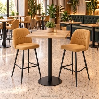 Taburete Boggy polipiel para bar y restaurante