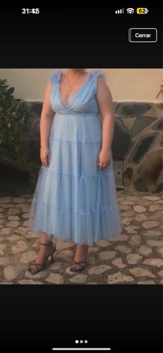 Vestido de tul azul