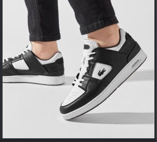 Zapatillas Lacoste Negras y Blancas