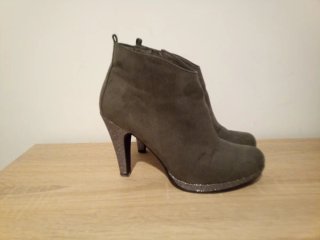 Botines de Fiesta con Tacón Brillante Talla 39