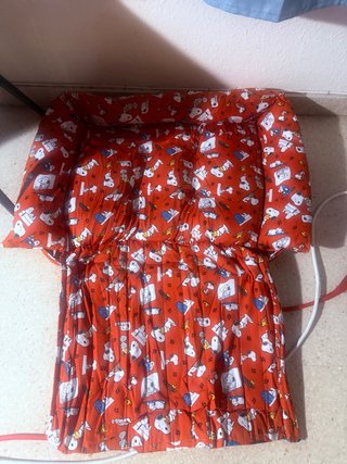 Cama para perro Snoopy naranja