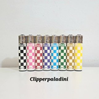 Set 8 Accendini Clipper a Scacchi