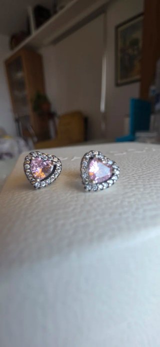 Pendientes Pandora Corazón Rosa