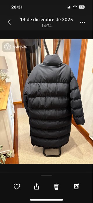 Parka Impermeable Negra Talla XL