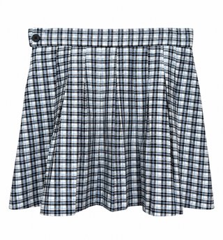 Falda de cuadros azul y blanca