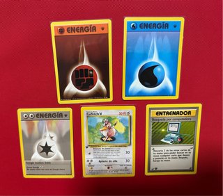 Lote 5 Cartas Pokémon Base Set 1ª edición