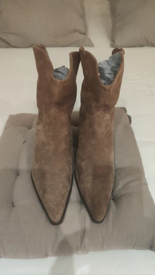 Botines de ante Zara color camel