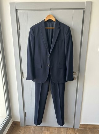 Traje Zara Azul Marino Slim Fit
